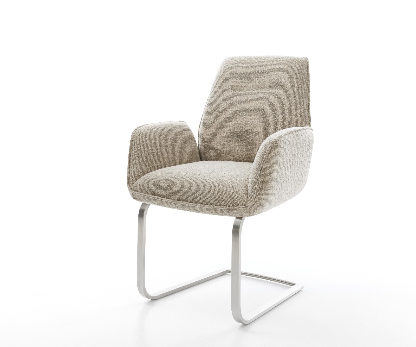 Freischwinger Zoa-Flex Webstoff Soft Beige Freischwinger flach Edelstahl Ta günstig online kaufen