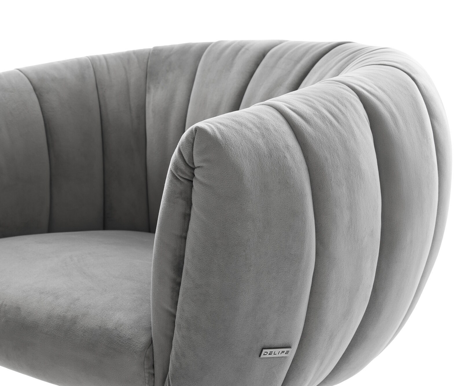 Freischwinger Jada-Flex Samt Grau Freischwinger flach Edelstahl Taschenfederkern 4