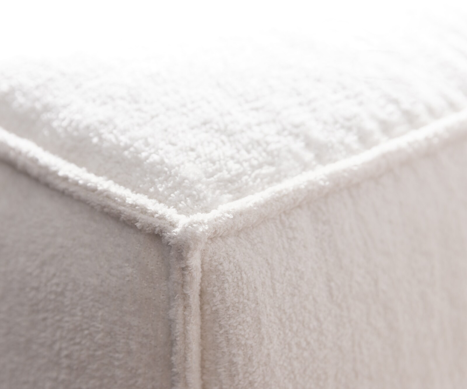 Wohnlandschaft Freestyle 360x290 cm Bouclé Soft Beige Kedernaht 4