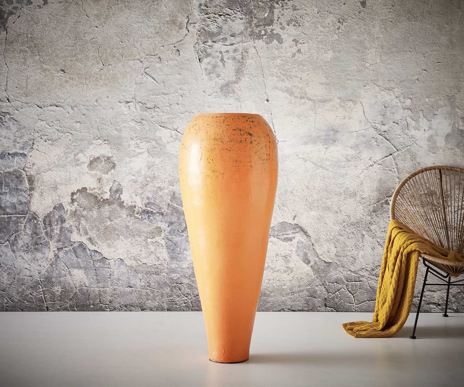 Vase Viola 50x50x120 cm Zement Orange 