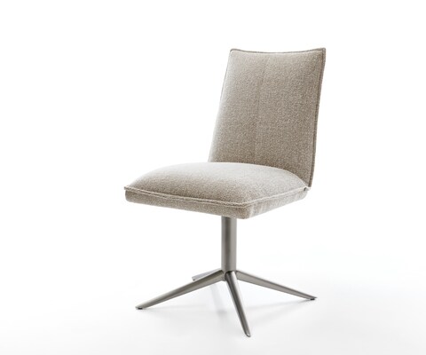 Drehstuhl Lelio-Flex Webstoff Soft Beige Fußkreuz Graphit 360° drehbar Wippfunktion Taschenfederkern