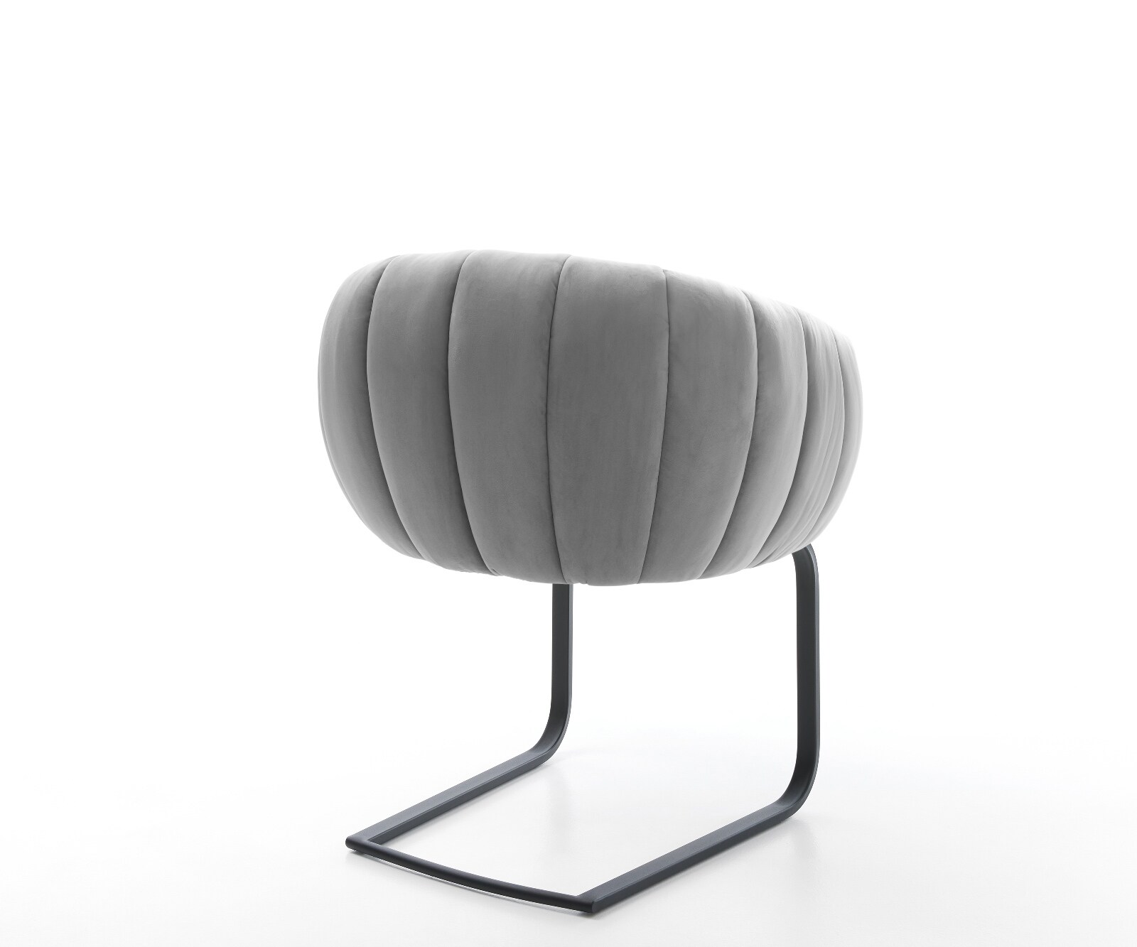 Freischwinger Jada-Flex Samt Grau Freischwinger flach Schwarz Taschenfederkern 5