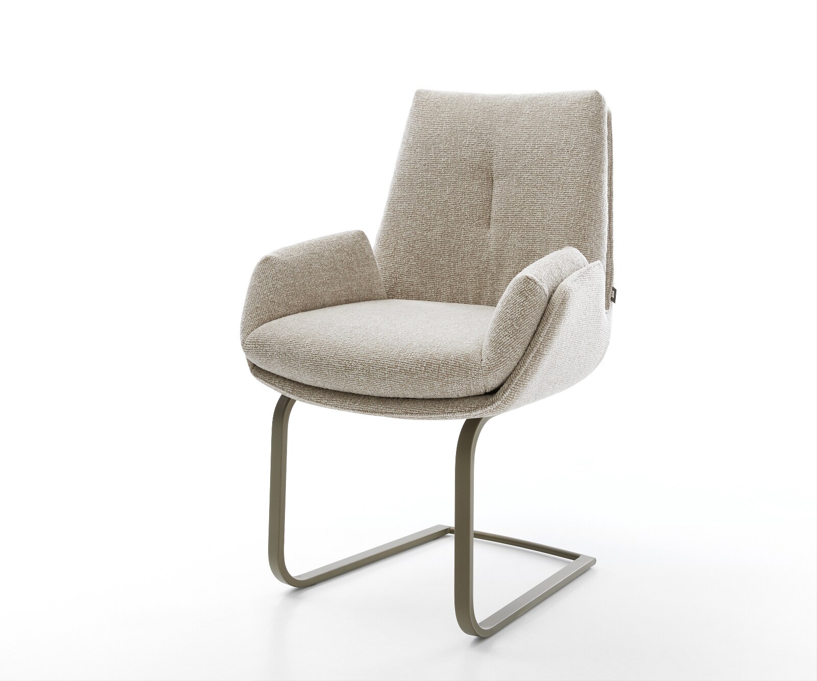 Freischwinger Clea-Flex Webstoff Soft Beige Freischwinger flach Effektfinis günstig online kaufen