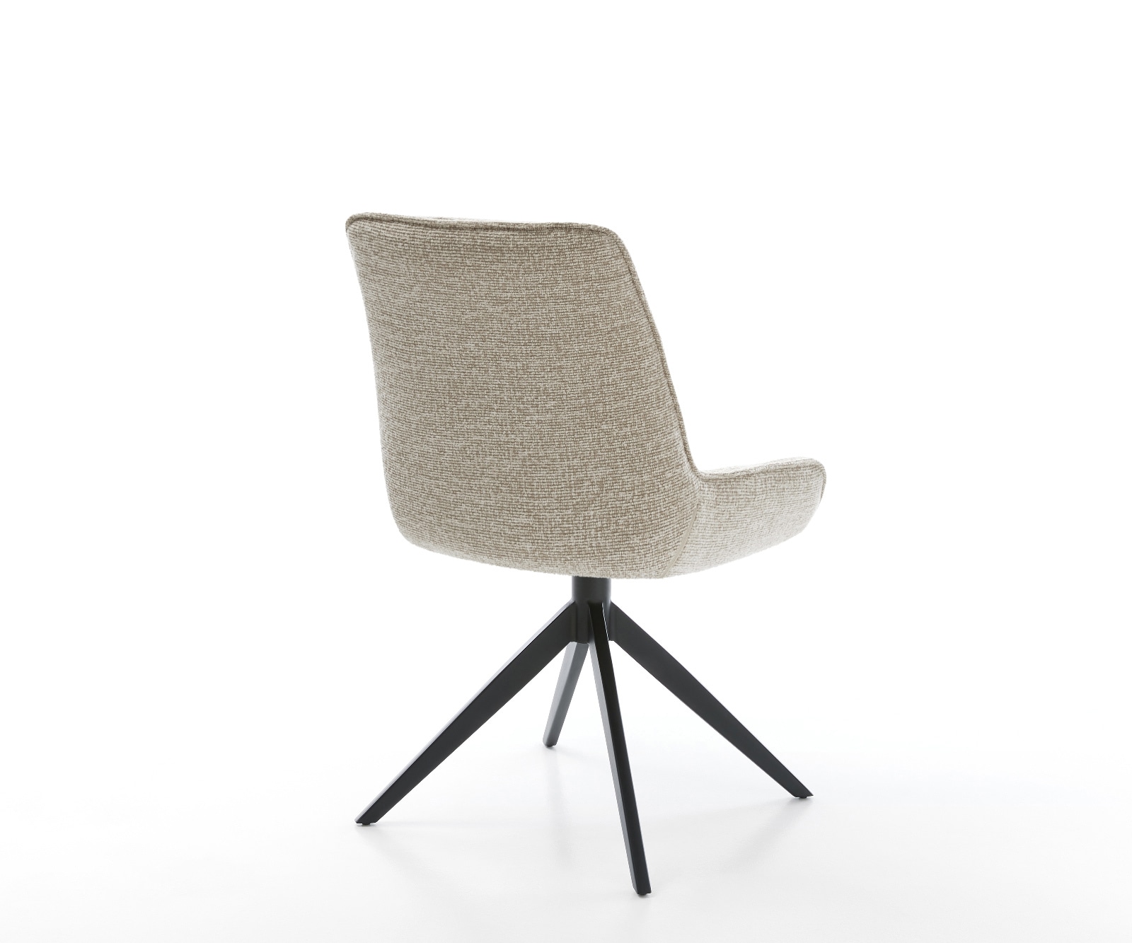 Drehstuhl Taimi-Flex Webstoff Soft Beige Kreuzgestell breit Schwarz 360° drehbar Wippfunktion 5