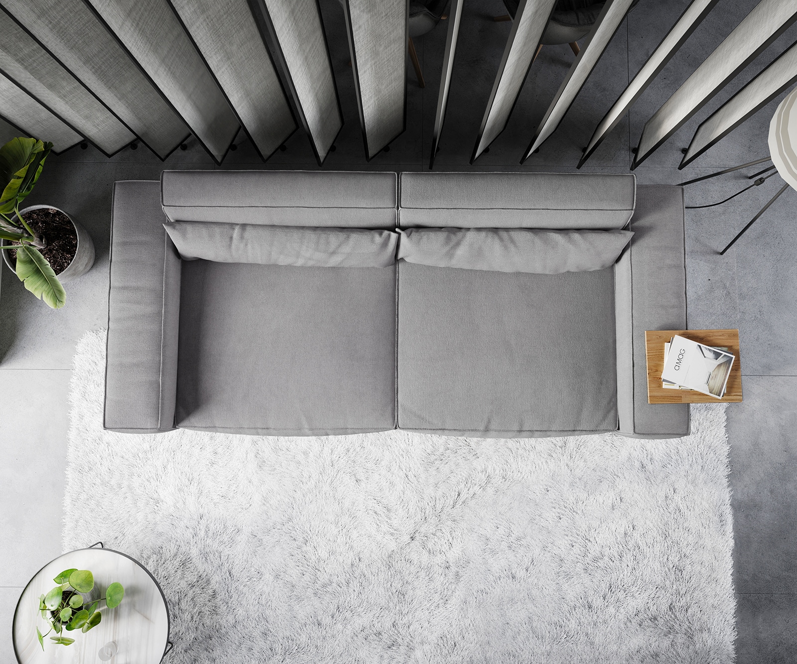 Big-Sofa Sirpio XL 270x130 cm Mikrofaser Grau 5 Big-Sofa Sirpio XL 270x130 cm Mikrofaser Grau 5