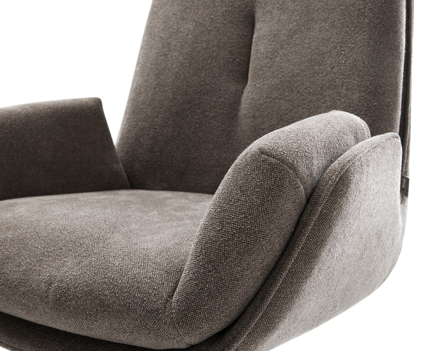 Freischwinger Clea-Flex Strukturstoff Soft Taupe Freischwinger flach Edelstahl 4