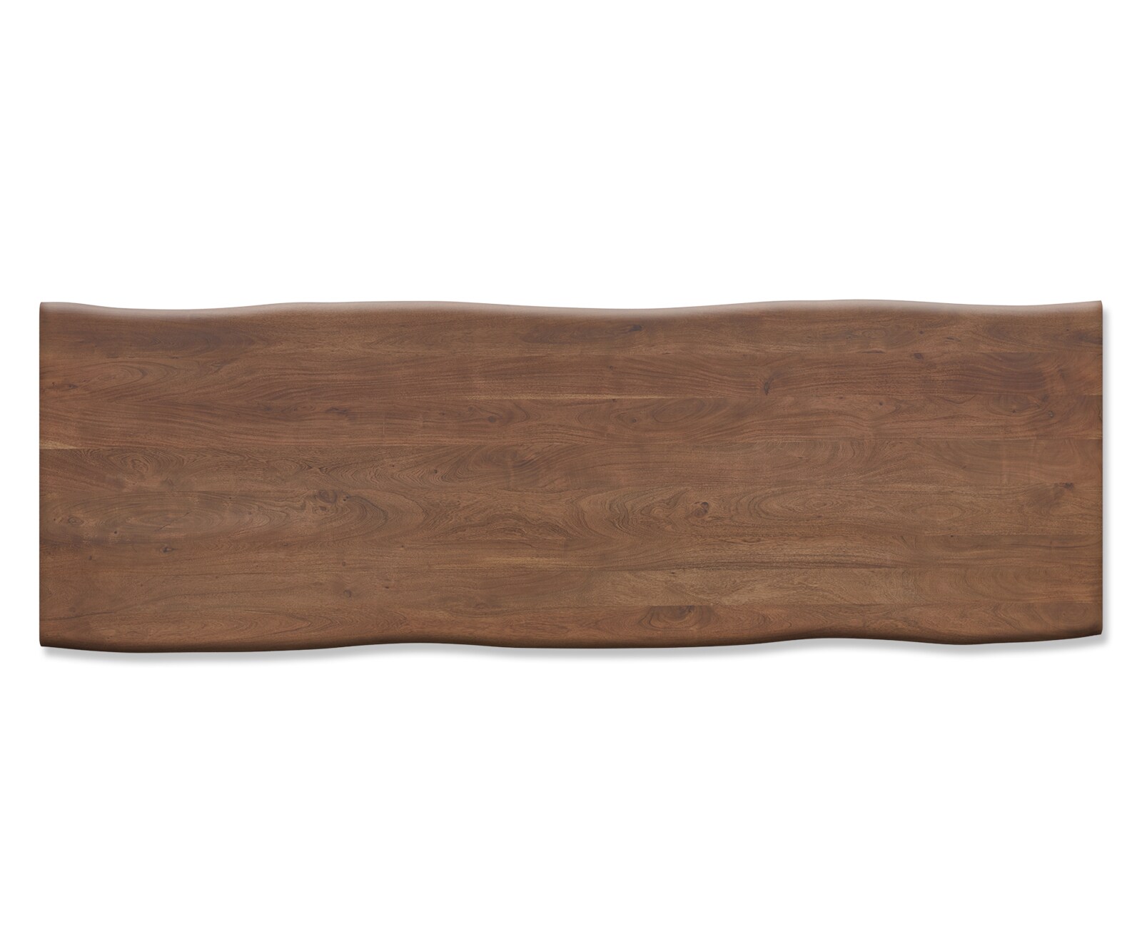 Esstisch Edge 300x100 Akazie Braun Edelstahl Schmal Live-Edge 2
