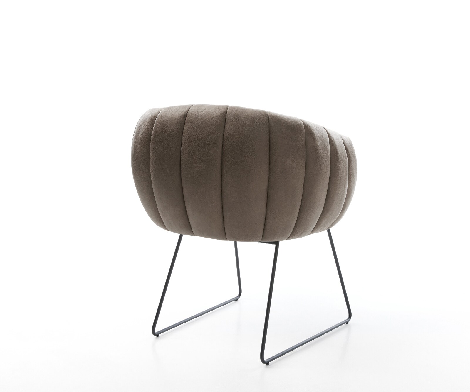 Esszimmerstuhl Jada-Flex Mikrofaser Taupe Vintage Kufengestell Schwarz Taschenfederkern 4