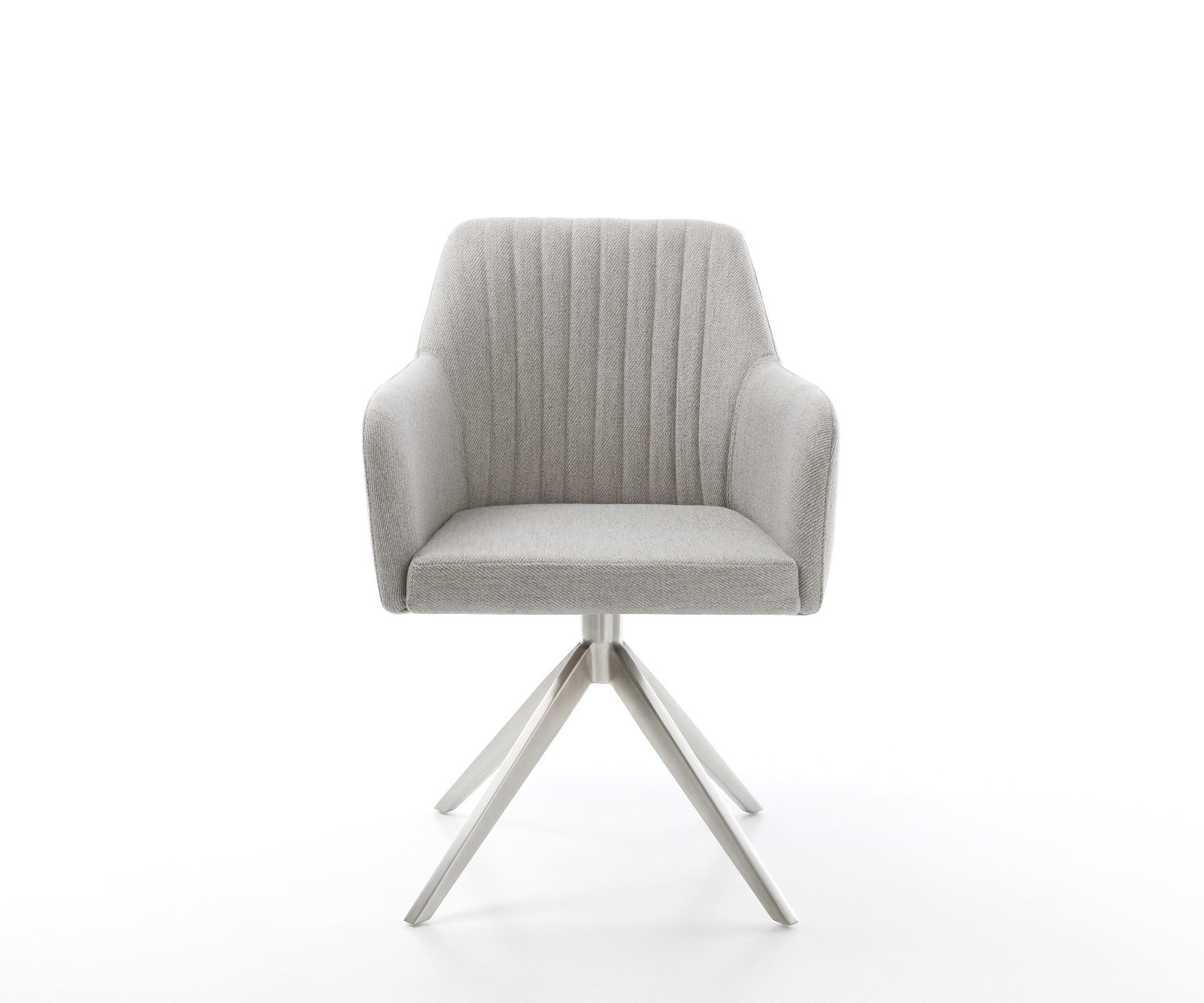 Drehstuhl Greg-Flex Stripes Hellgrau Kreuzgestell breit Edelstahl 360° drehbar Wippfunktion Taschenfederkern 1 Drehstuhl Greg-Flex Stripes Hellgrau Kreuzgestell breit Edelstahl 360° drehbar Wippfunktion Taschenfederkern 1