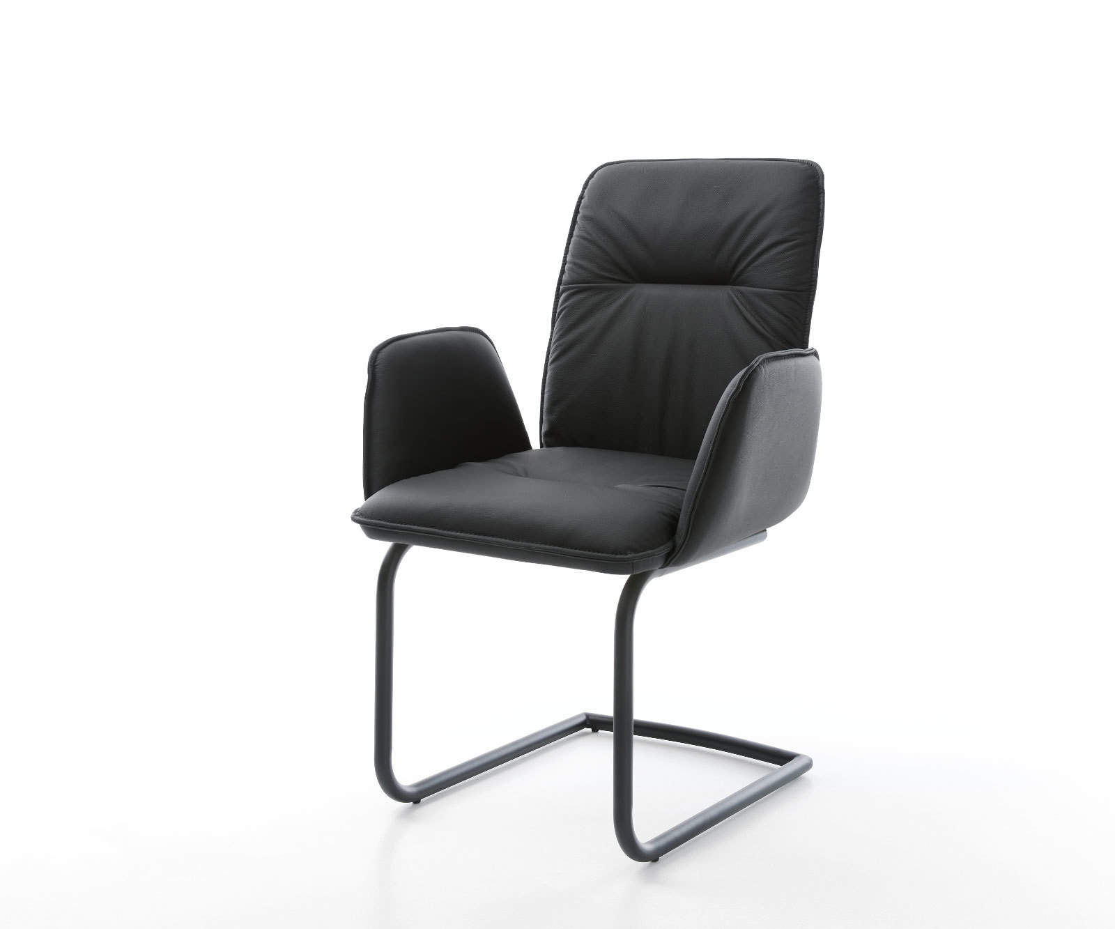 Freischwinger Vinja-Flex Echt-Leder Schwarz Freischwinger rund Schwarz Freischwinger Vinja-Flex Echt-Leder Schwarz Freischwinger rund Schwarz