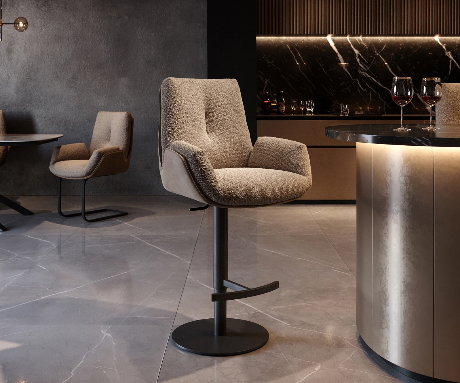 Barstuhl Clea-Flex Polsterstuhl 1 Barstuhl Clea-Flex Polsterstuhl 1