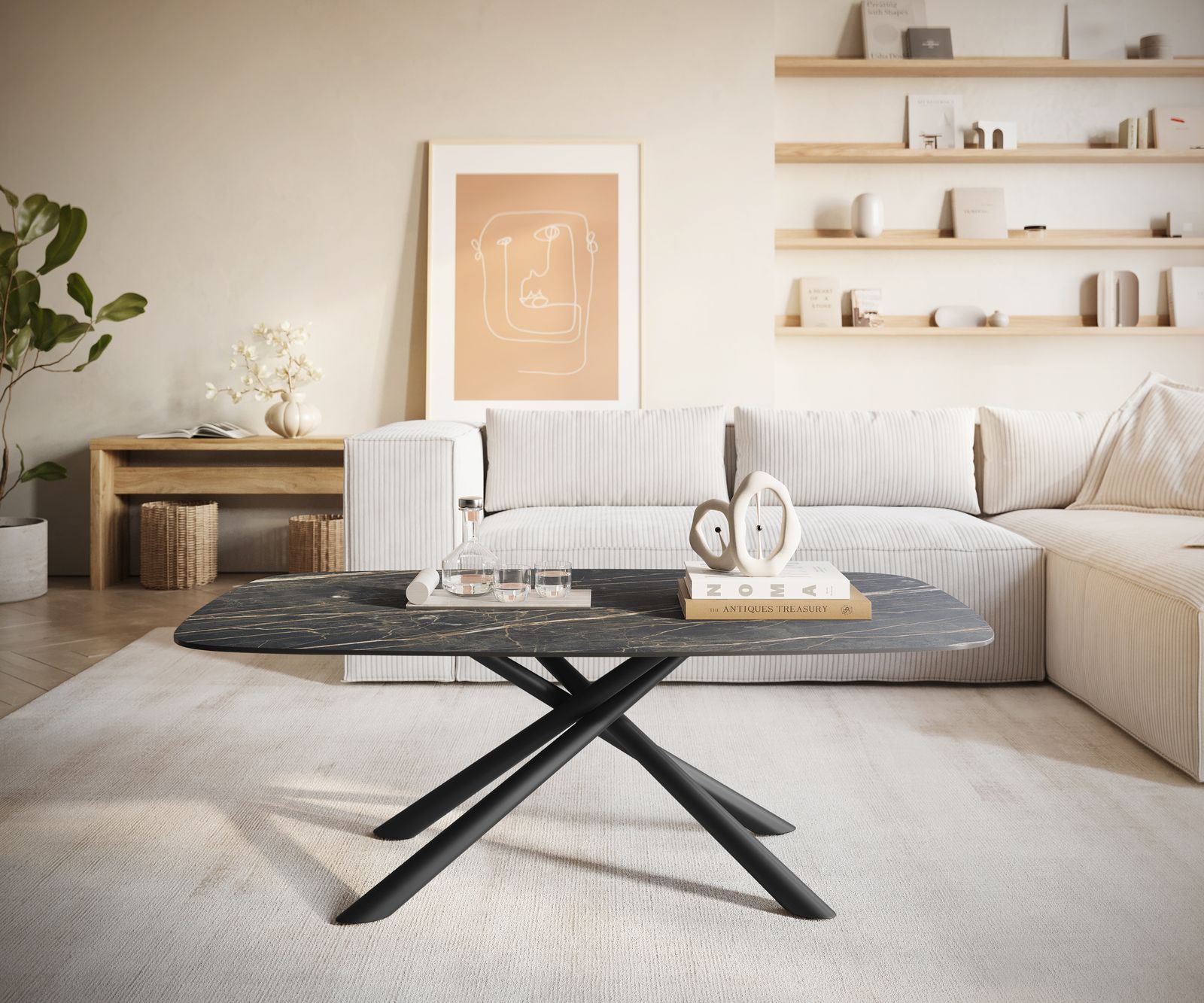 Couchtisch Edge Boot 120x70 cm Keramik Laminam® Noir Desir Braun Sarity Metall Schwarz 1 Couchtisch Edge Boot 120x70 cm Keramik Laminam® Noir Desir Braun Sarity Metall Schwarz 1