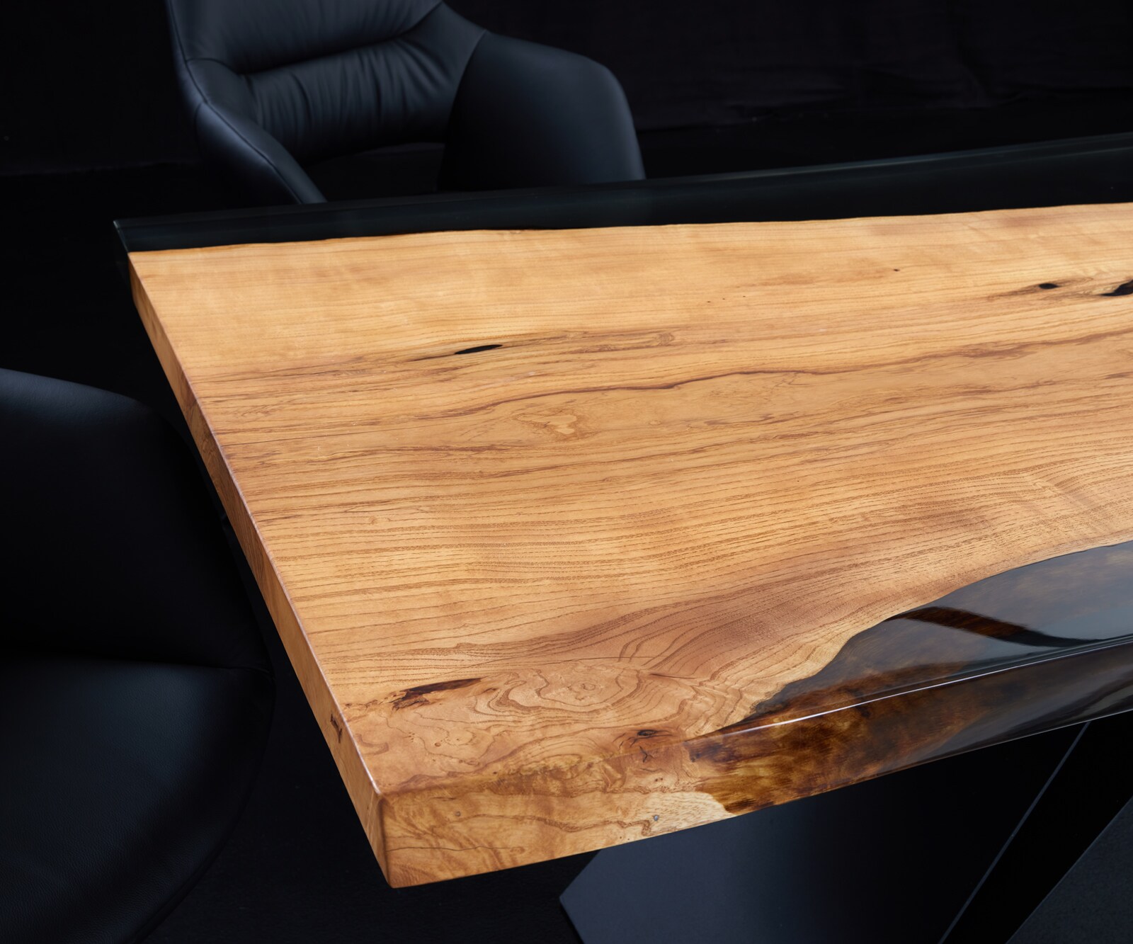 Tischplatte Esche Natur 230 cm Epoxid Unikat Nr. 34726 4