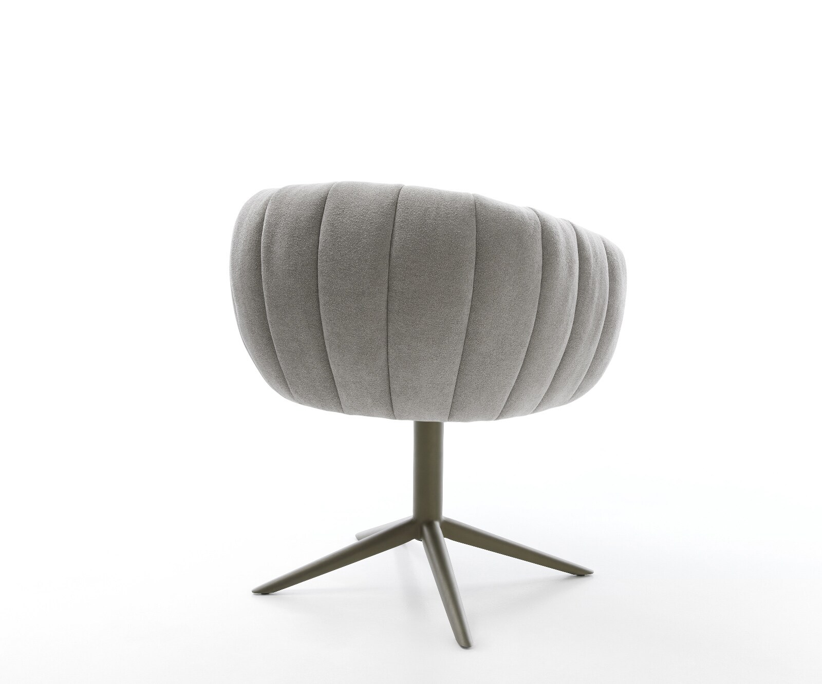 Drehstuhl Jada-Flex Strukturstoff Soft Grau Fußkreuz Effektfinish Titan 360° drehbar Wippfunktion Taschenfederkern 5