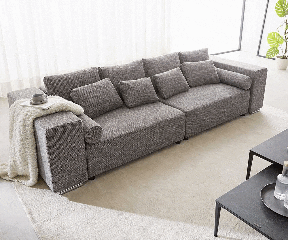 Big-Sofa Marbeya 290x110 cm Hellgrau mit Schlaffunktion 3 Big-Sofa Marbeya 290x110 cm Hellgrau mit Schlaffunktion 3
