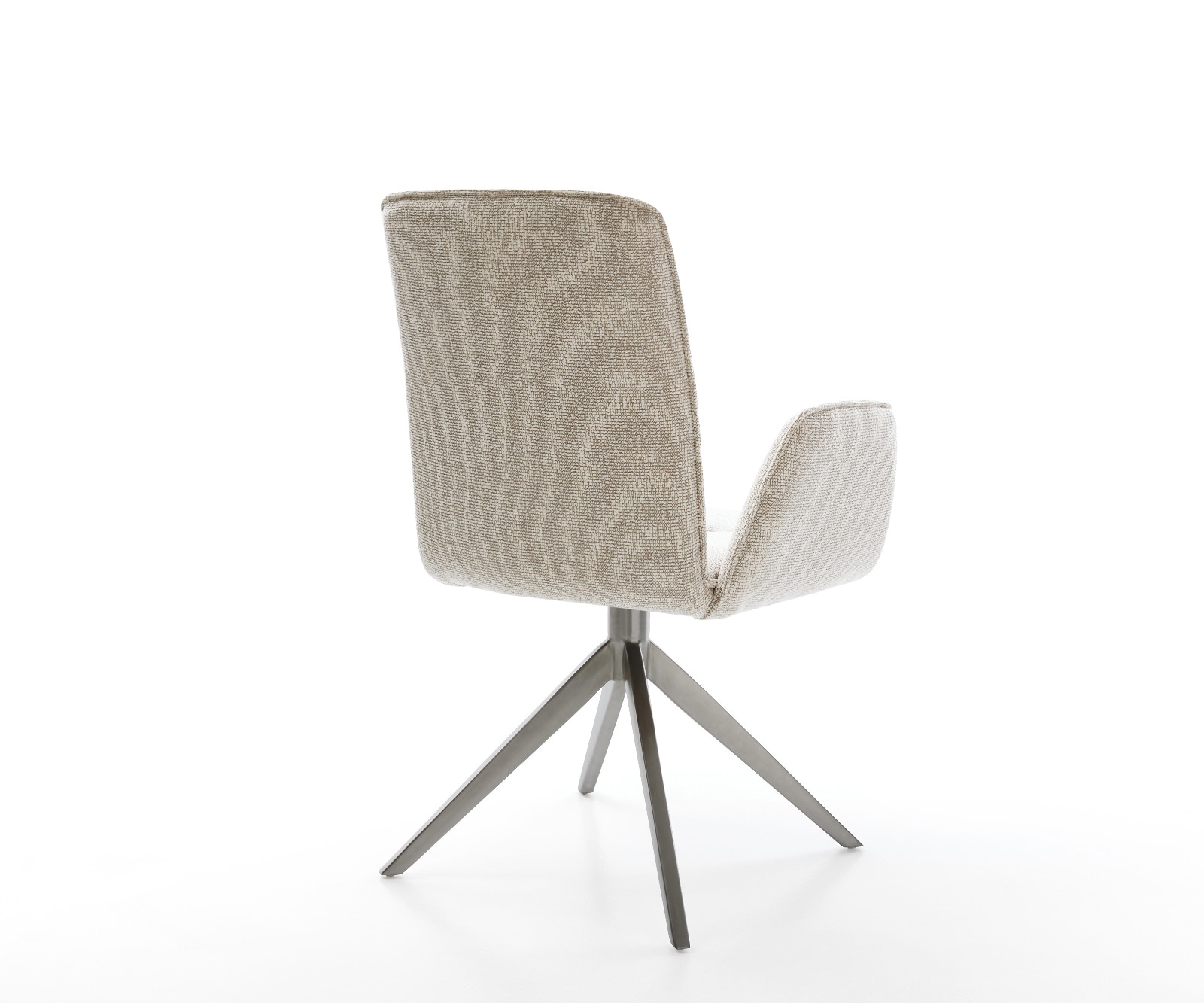 Drehstuhl Vinja-Flex Webstoff Soft Beige Kreuzgestell breit Graphit 360° drehbar Wippfunktion 5