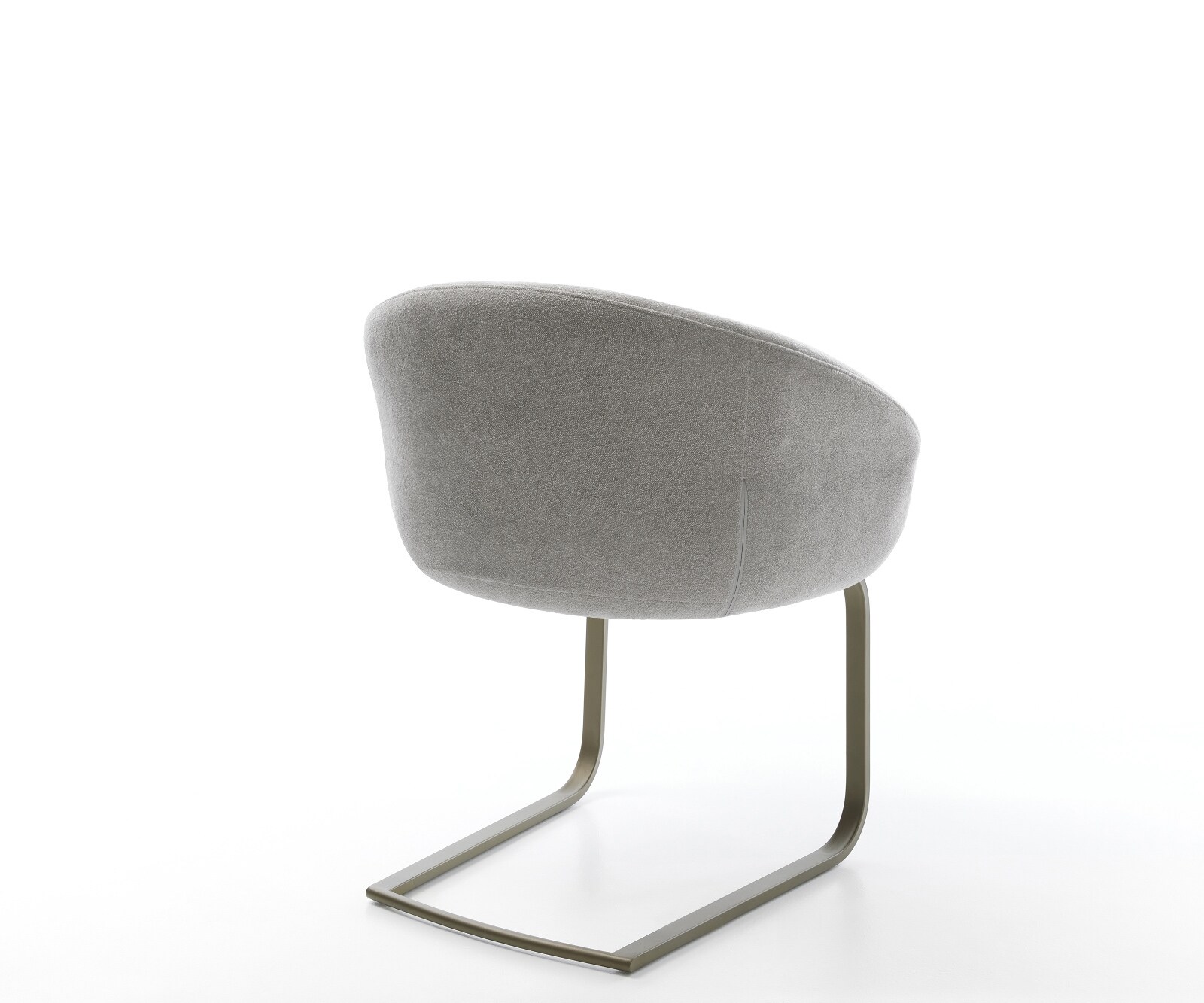 Freischwinger Vinka-Flex mit Armlehnen Strukturstoff Soft Grau Freischwinger flach Effektfinish Titan Taschenfederkern 5