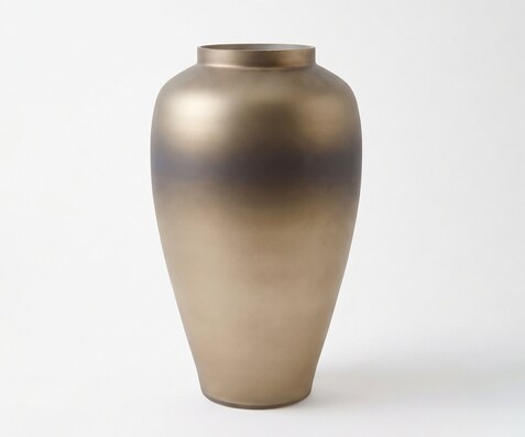 Vase Somera B29 x T29 x H52 cm Glas Aurum Mundgeblasen