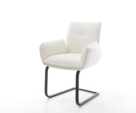 Freischwinger Nela-Flex Bouclé Soft Beige Freischwinger flach Schwarz