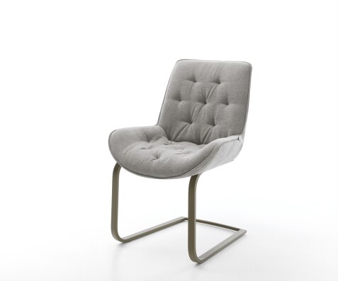 Freischwinger Taimi-Flex Strukturstoff Soft Grau Freischwinger flach Effektfinish Titan