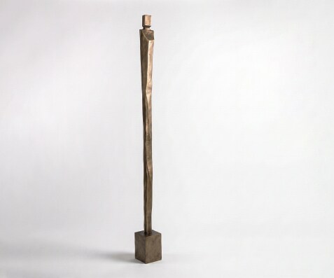 Figur Statera B17 x T16 x H190 cm Aluminium Aurum Satin Handgemacht