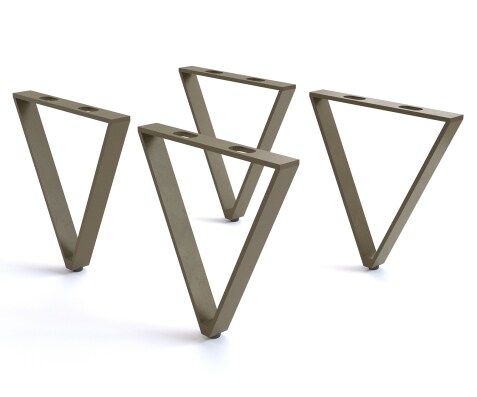 Fuß V-Form 20 cm Metall Effektfinish Titan für alle Möbelarten (4er Set)