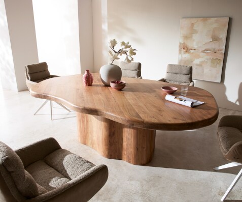 Esstisch Herkon 240x140 Akazie Natur Holzgestell