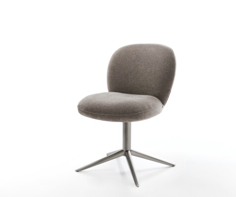 Drehstuhl Nube-Flex Strukturstoff Soft Taupe Fußkreuz Graphit 360° drehbar Wippfunktion Taschenfederkern