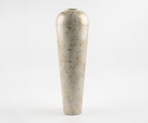 Vase Tavera B29 x T29 x H95 cm Metall Alabaster Gold Handgemacht